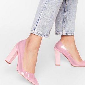 Nasty Gal Pink Block Heels